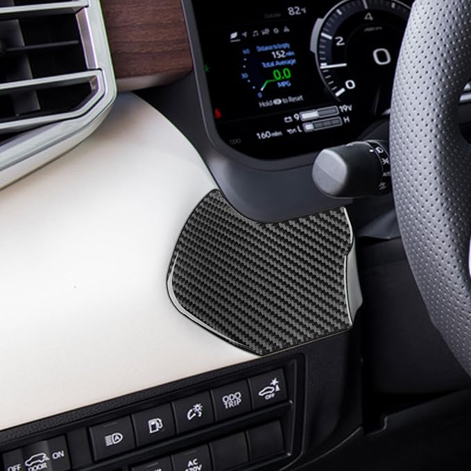 NVCNX Real Premium Carbon Fiber for Toyota Tundra 2022-2026 / Sequoia 2023-2026 2024 2025 Car Dash Push Engine Start Button Panel Cover Interior Trim Accessories Thick Overlay Sticker Decal 2PCs