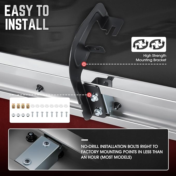 DNA Motoring 6.75" Wide Flat Running Boards Side Step Bars Compatible with 2007-2018 Chevy Silverado GMC Sierra 1500/2007-2019 Silverado Sierra 2500HD 3500HD 2-Dr Standard Cab,STEPB-A-0004