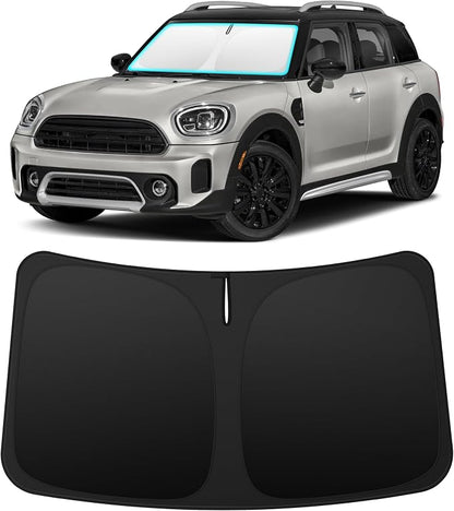 INSAUTO Custom Fit Windshield Sun Shade Accessories for Mini Countryman Cooper F60 2017-2026, Foldable Front Window Sunshade, UV & Heat Reflector, Keeps Interior Cool, Includes Storage Bag