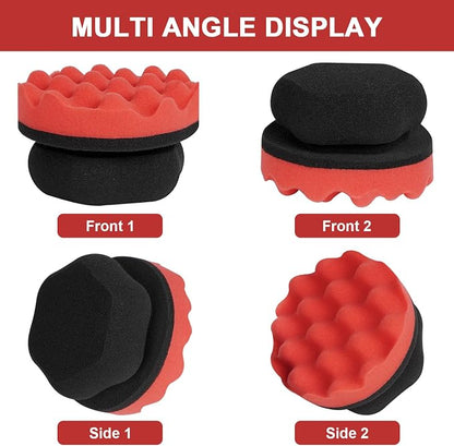 2 Pack Large Tire Shine Applicator Pad, Tire Hex Grip Applicator, Tire Shine Car Detailing Foam Sponge Tool, Reusable Car Cleaning Supplies After Car Wash Tire Cleaner for Applying Tire Shine