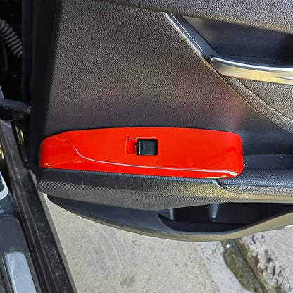Kolya Compatible with 2018 2019 2020 2021 2022 2023 2024 2025 Toyota Camry Accessories Door Window Switch Panel Cover Window Control Button Trim (Red Color)