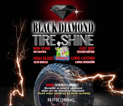 Black Diamond Tire Shine 84oz - Extreme Gloss, Long Lasting, No Sling, Wet Look