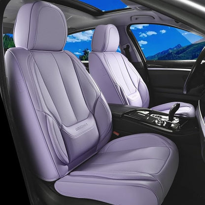 Coverado Seat Covers, Car Seat Covers Front Seats, Car Seat Cover, Car Seat Protector Waterproof, Car Seat Cushion Nappa Leather, Purple Seat Covers Carseat Cover Universal Fit for Most Cars