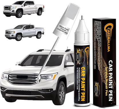 White Frost Tricoat(G1W/WA140X) Car Touch Up Paint for GMC, Color Accurate Car Paint Scratch Repair Pen Kit Quick & Easy Fix Vehicle Chips and Automotive Nicks Scuff