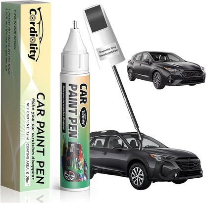 M3/P8Y Magnetite Gray Metallic Touch Up Paint for Subaru, Color Accurate Car Paint Scratch Repair Pen, Quick & Easy Fix Automotive Chips and Nicks