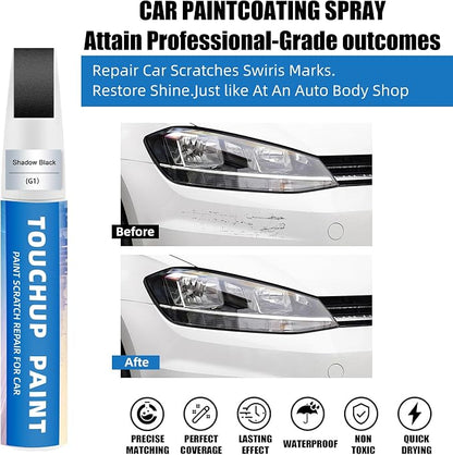 Shadow Black(G1) Touch Up Paint Compatible with Ford 2-in-1 Car Scratch Repair Pen for Rock Chips, Door Scratches&Paint Nicks Exact Color Match Quick Dry DIY Fix for F-150 Explorer