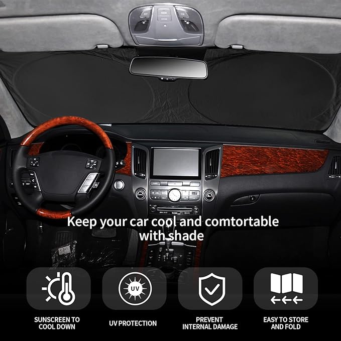 for Impreza Sunshade Windshield Sun Shade for 2017-2024 Subaru Impreza WRX Sedan Hatchback Foldable Windshield Cover for Subaru Legacy Front Window Sun Visor for 2022 Ascent Accessories