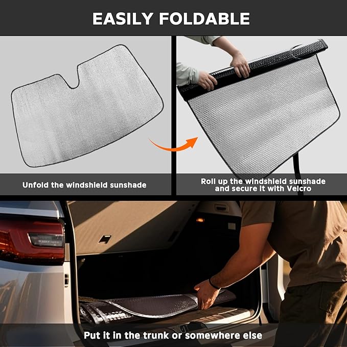 Car Windshield Sun Shade for Honda Odyssey 2018-2024 2025 2026 Front Window Sunshade Sun Visor Protection Cover Accessories -5-Layer Bubble Foldable Thicken Blocks Heat & UV Rays