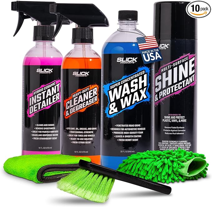 Slick Products Starter Bundles for Car, Truck, Motorcycle, UTV, Dirt Bike, Side by Side, ATV, Off-Road Truck, Jeep, Boat, Jet Ski, Watercraft, Mountain Bike and More (Watercraft Starter Bundle)