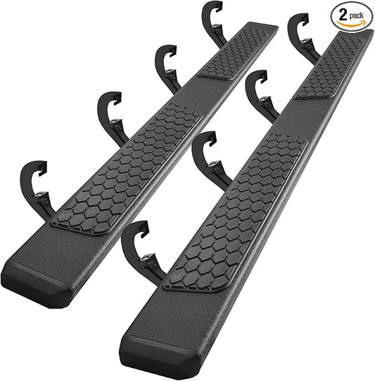 COMNOVA Side Steps Running Boards Compatible with 2019-2026 Chevy Silverado/Sierra 1500 Crew Cab & 2020-2026 Siverado/Sierra 2500HD 3500HD Crew Cab. 6.5 Inches Rock Sliders Truck Side Steps Step Bars.