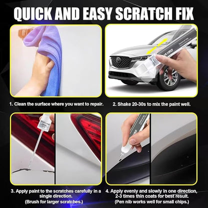 KIKIMO for Mazda Touch Up Paint(Soul Red Crystal Metallic(46V)), Car Paint Repair Kit for Mazda, 2 In 1 Scratches Repair with Pen Tip and Brush, Color-Matched for Quick & Easy Fix