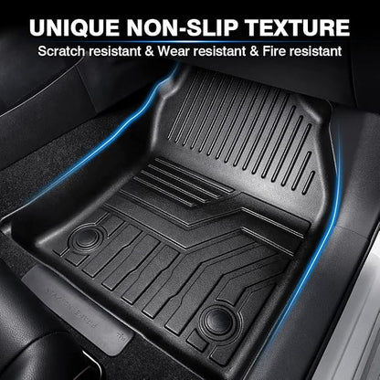 KUST Floor Mats for 2020-2025 2026 Toyota Corolla (Not for Corolla Cross) All Weather TPE Rubber Liner Custom Fit 2 Row Seat Carpet 3D Front Rear Black 3PCS