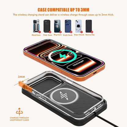 Wireless Car Charger,15w Fast Car Wireless Chargers Charging pad Non Slip Charger for Car Wireless Phone Charger for iPhone 17/16/15/14/13/12 Pro, SE3/SE2/XS/X/XR/8, 100cm Cable