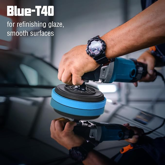 Buffing Pads Esponja para Pulir Carros, 3Pcs Polishing Pad 5.5 Inch Face for 125mm Backing Plate Compound Buffing Sponge for Car Buffer Polisher Compounding, Polishing and Waxing