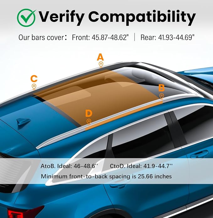 300LBS Roof Rack Cross Bars 300lb Compatible with Kia Sorento and Sorento Hybrid 2021-2026 with Flush Rails,Heavy Duty Lockable Aluminum Roof Rails Crossbars Cargo Bars Carrier Luggage