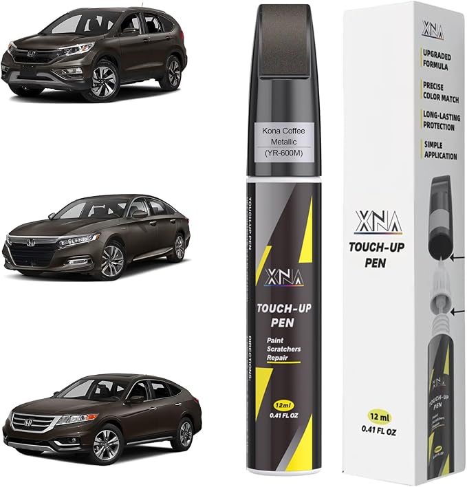 XNA Kona Coffee Metallic(YR-600M) for Honda Touch Up Paint, Car Scratch Remover for Nicks and Chips Repair, 2-In-1 Quick & Easy Fix Car Scratch Repair Kit with Exact Color-Matched