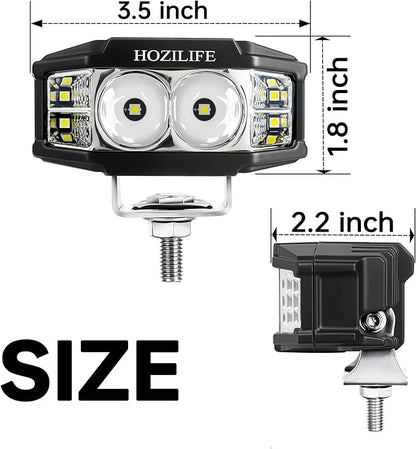 3 Inch LED Pods, 2PCS 40W 12V Flood Spot Ditch Lights Offroad Driving Fog LED Work Light for Truck ATV UTV Motorcycle (HZ1126)