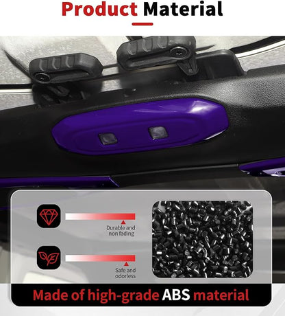 JWWY Interior Trim Kit Full Set Dress-Up Decor Set Center Console Gear Shift Dashboard Panel,Door Window Switch Knob Speaker Cover Trim for 2024–2026 Jeep Wrangler JL JLU & Gladiator JT Purple 28pcs
