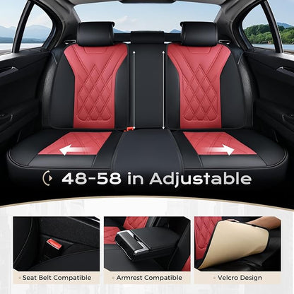 Coverado Car Seat Covers, Front Covers for Cars, Car Seat Cover Front Seats, Car Seat Protector Waterproof, Leather Car Seat Cushion, Universal Interior Covers Seat Protectors for Most Cars