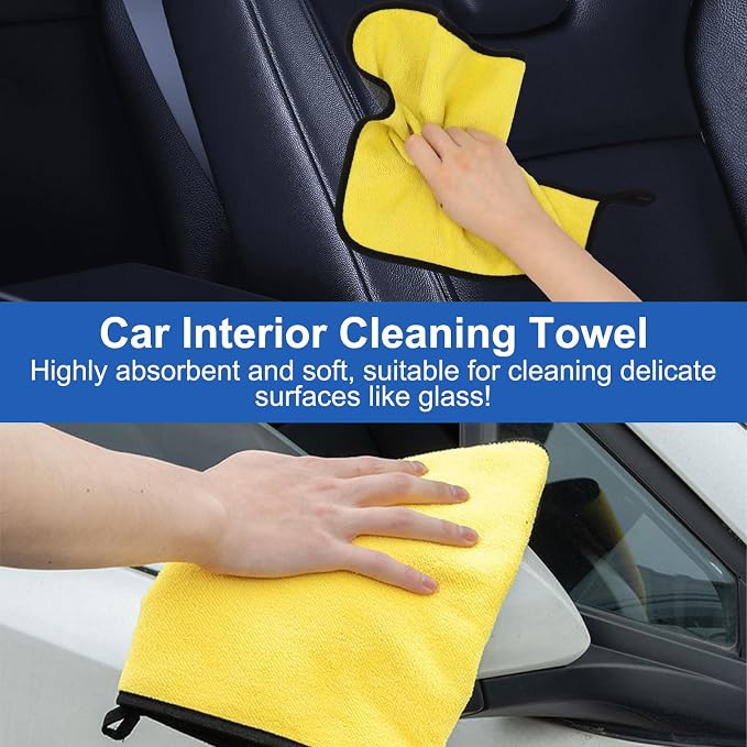 Car Interior Duster Detail Brush Cleaning Kit, Soft Microfiber Towels Dashboard Air Vent Crevice Dusting Detail Cleaner Interior Accessories Tools for Car Decoration Auto Truck SUV RV