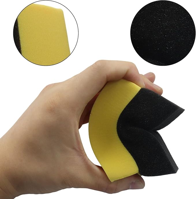 6 Pcs Wet Tire Shine Applicator Pad, Multi-Surface Polishing Sponges, Tire Applicator Dressing Shine Sponge for Car Glass, Painted Steel, Porcelain