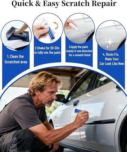 040 Ice Cap Super White Touch up Paint for Toyota-Exact Match Scratch Repair Kit 2-In-1 Premium Car Paint Pen for Chips & Nicks