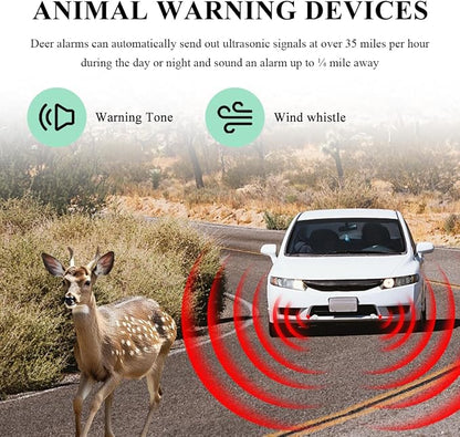 4 PCS Deer Whistles for Car, Deer Warning Whistle Wind Activated Safety Alert with Adhesive Tape, Animal Alert Device Avoid Collision for Sedans Trucks Motorcycles, Car Accessories (White)