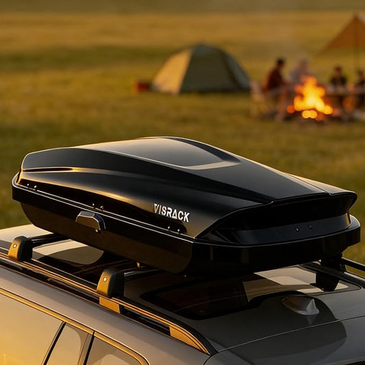 21 Cu Ft Cargo Box, Hard Shell Roof Cargo Carrier with Security Keys, 70.08" x 34.57" x 14.53" Roof Box, Dual-Sided Opening, Tool-Free Install, Black
