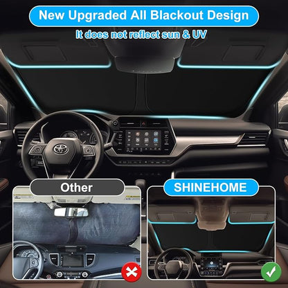 for Toyotа RAV4 2019-2023 2024 2025 2026 Windshield Sun Shade Custom Fit RAV-4 SUV TRD Off-Road, LE XLE Premium Limited Foldable RAV4 Sunshade, UV Block & Protector Rav4 Accessories