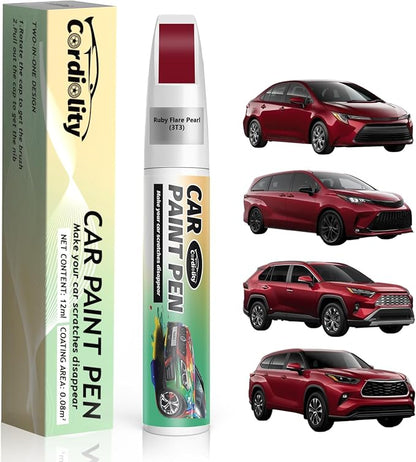 Ruby Flare Pearl(3T3) Touch Up Paint Pen for Toyota,Car Paint Scratch Repair Pen Quick and Easy Fix Auto Paint Scratch