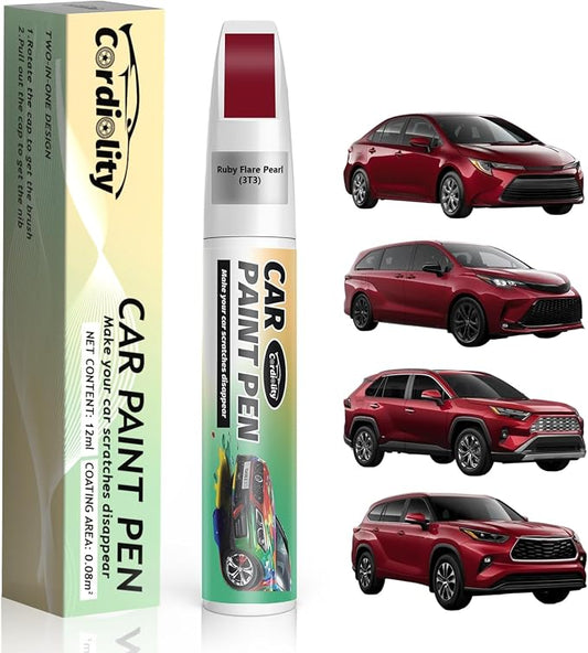 Ruby Flare Pearl(3T3) Touch Up Paint Pen for Toyota,Car Paint Scratch Repair Pen Quick and Easy Fix Auto Paint Scratch