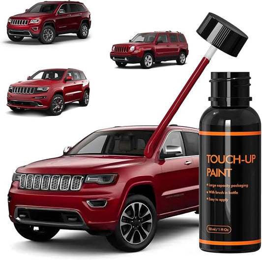PRP/JRP Deep Cherry Red Touch Up Paint for Jeep, DIY Car Paint Scratch Repair Kit, Automotive Paints, Quick & Easy Fix Scratch Repair Compatible with Cherokee/Compass/Wrangler/Patriot/Liberty