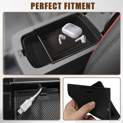 Muslogy Center Console Inserts Compatible with Trax & Envista 2026 2025 2024 2023 Center Console Organizer Armrest Storage Box Armrest Insert Tray Interior Accessories
