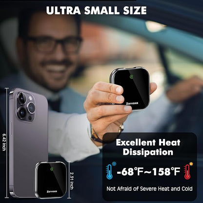 2026 Wireless Carplay Adapter for iPhone,3 Second Auto Connect, No Screen delay, Ultra Mini Design, Plug & Play By USB-A/Type-C Compatible with iOS 10+ and Cars with Factory Wired CarPlay