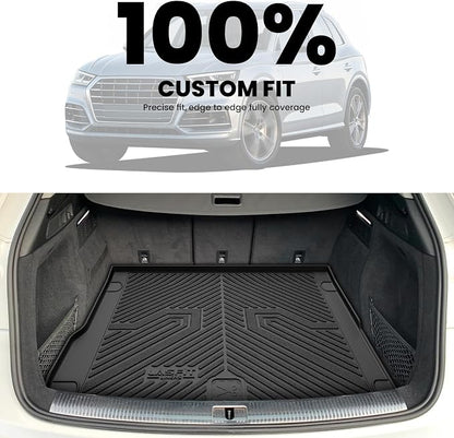 LASFIT Cargo Mat for Audi Q5/SQ5 2009-2017, Custom Fit All-Weather TPE Trunk Mat for Audi Accessories, Waterproof, Easy to Clean, Black