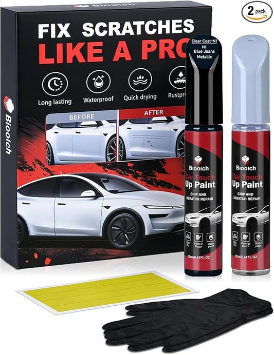Blue Jeans Metallic N1 for Ford Touch Up Paint Kit[2K Clear Coat Included],Exact Color Match Touch Up Paint for Chip and Scratch Repair