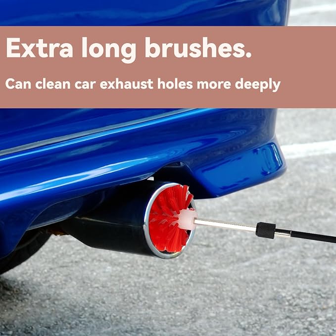 Wheel Brush, Soft Drill Wheel Cleaner Brush, Highly Dense and Durable Rim Cleaner Brush for Wheels, Rims, Engines, Exhaust,Motorcycles