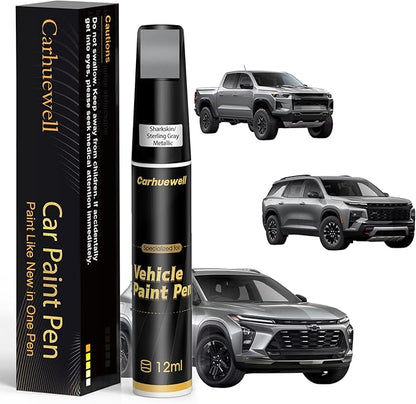 Sharkskin/Sterling Gray Metallic(GXD/WA130H) Touch Up Paint for Chevrolet, Car Paint Pen Scratch Repair Two-In-One Touch Up Paint, Exact Color Match for Chevrolet Automotive Scratch Remover
