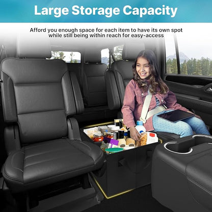Mixsuper Liner Car Seat Organizer for 2015-2020 Chevy Tahoe/GMC Yukon, Console Organizer Backseat Box for Chevy Tahoe, Dog Toy Box Storage Bin Kids Toys Baby Supplies Travel Accessories