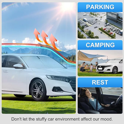 Custom Fit Windshield Sun Shade for onda Accord 2018-2022 | Custom Fit Windshield Cover, Blocks UV Rays, Double-Layer Heat Shield, Durable Frame, Easy Fold & Storage