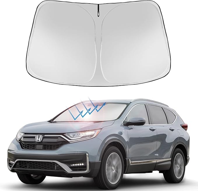 Proadsy 2026 Upgrade Front Windshield Sun Shade Foldable Sunshade Protector Custom Fit 2017-2022 CRV SUV LX EX EX-L EX-L Navi Touring Accessories