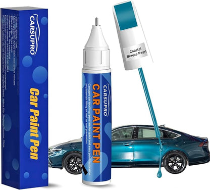 Blue Touch Up Paint for Cars,Car Paint Touch Up Pen for Deep Scratches,Car Scratch Repair Pen Auto Scratch Remover for Easy to Use and Fix(Coastal Breeze Pearl)