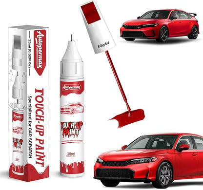 R-513 Rallye Red Car Touch Up Paint for Honda, Color Accurate Two-In-One Car Paint Scratch Repair Pen, Professional Scratch Remover for Vehicles Chips and Nicks Scuff
