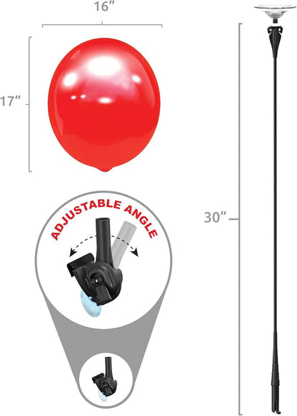 BalloonBobber - Weatherproof Reusable Seamed Balloon Adjustable Car Window Kit - Helium Free Plastic Outdoor Balloons