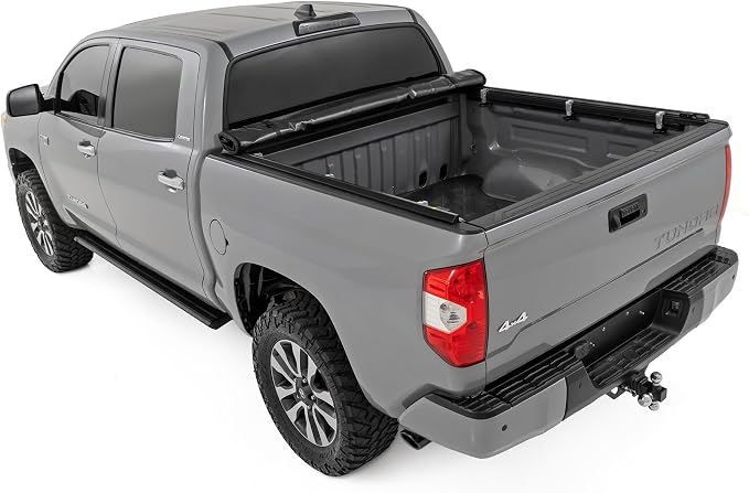 Rough Country Soft Roll-Up Truck Bed Cover for Toyota Tundra (2007-2021) - Fits 5'7 Bed, Weather-Resistant Tonneau Bed Cover