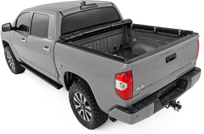 Rough Country Soft Roll-Up Truck Bed Cover for Toyota Tundra (2007-2021) - Fits 5'7 Bed, Weather-Resistant Tonneau Bed Cover
