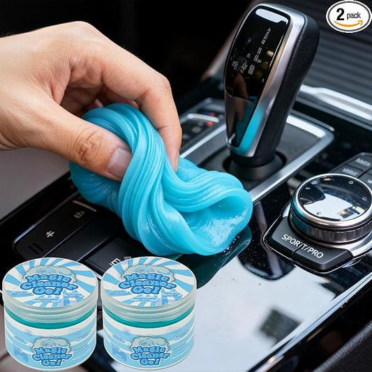 Gytera 2PCS Car Cleaning Gel Car Clean Putty Car Accessories, Universal Car Interior Cleaner Slime, Cleaning Kit Supplies, Auto Detailing Tools Car Accessories, Dust Remover Gifts for Men Women
