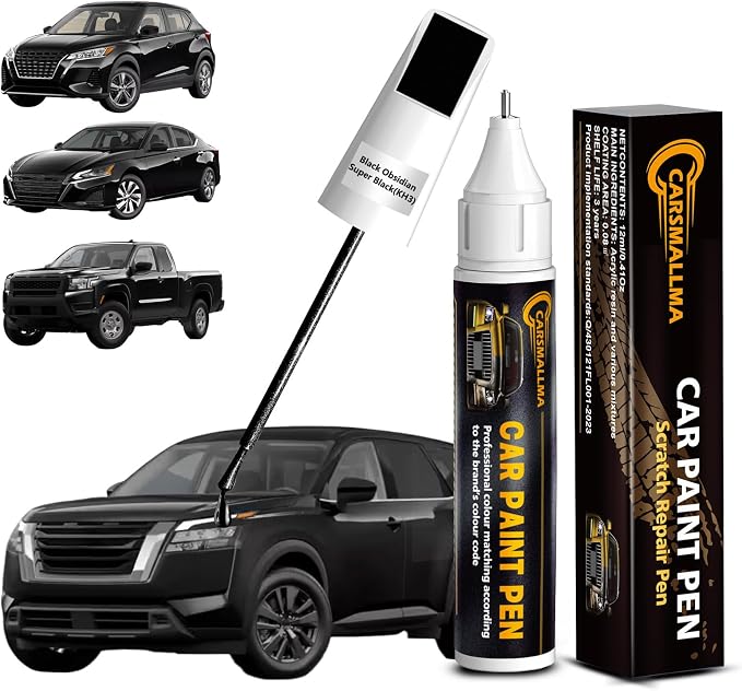 KH3 Black Obsidian/Super Black Car Touch Up Paint for Nissan, Color Accurate Car Paint Scratch Repair Pen Kit Quick & Easy Fix Vehicle Chips and Automotive Nicks Scuff
