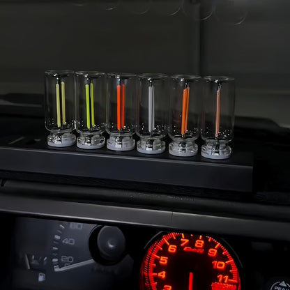 Transform Your Space with USB Nightlight! New Touch Bedside Car Atmosphere Light, DIY Romantic Mini Ceramic LED Glass Bottle （Purple Light）