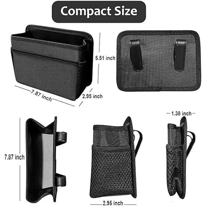 Accmor Collapsible Car Trash Can, Vehicle Garbage Organizer Holder Bin with One Roll Trash Bag, Waterproof Hanging Mini Auto Dustbin Accessories Storage Container for Vans, SUVs